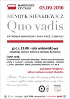 "Quo Vadis" Henryka Sienkiewicza / narodowe czytanie_Miejskie Centrum Kultury, Skarżysko-Kamienna